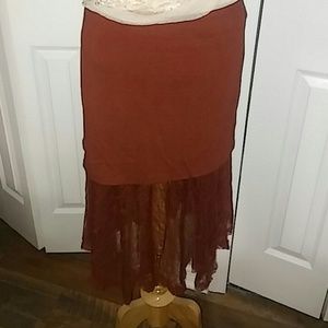 Free People lace underlay skirt size Medium